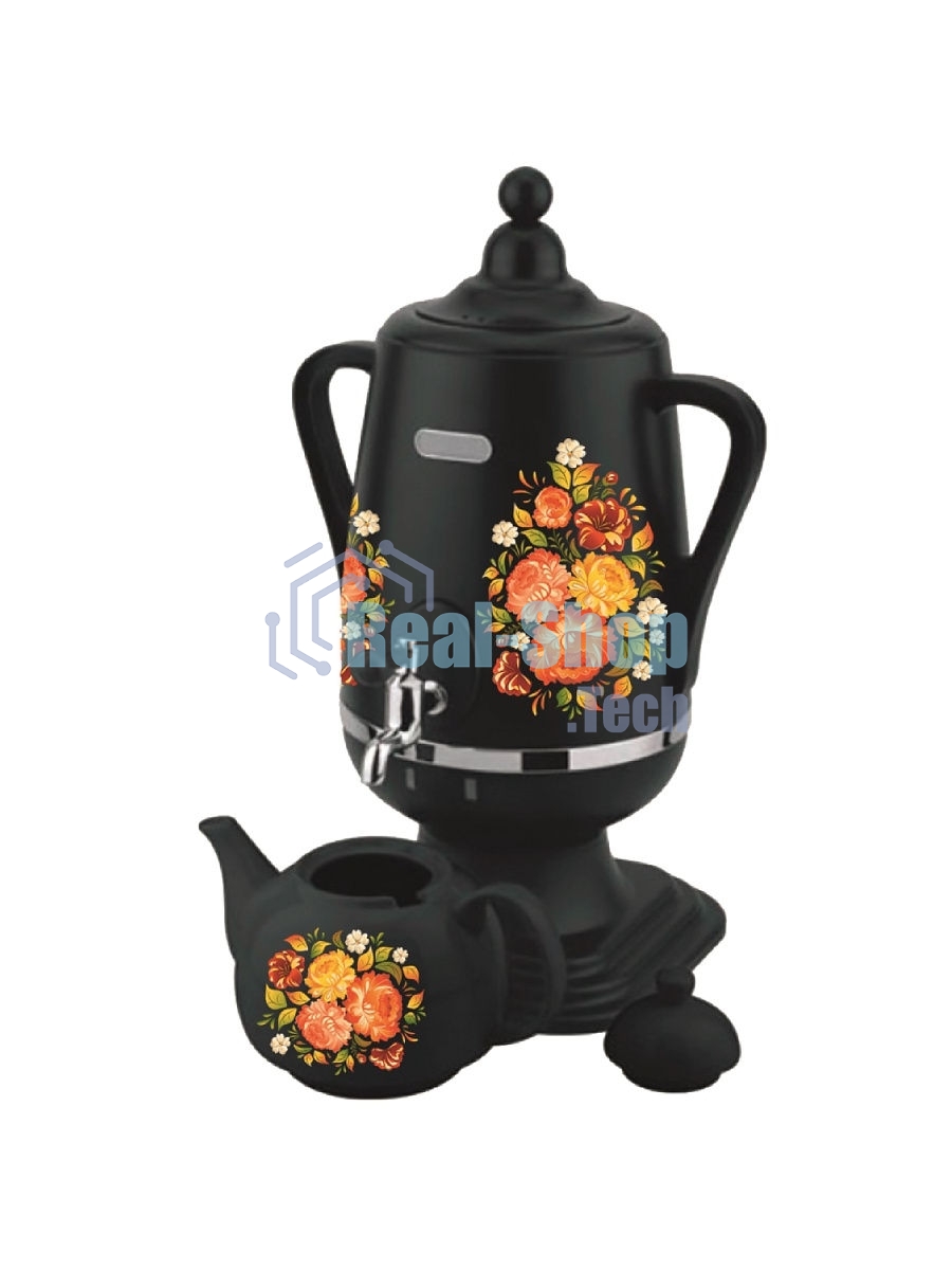 Самовар Добрыня DO-430 (4,0 л.) ЖОСТОВО чер/кер. з. (1 л)