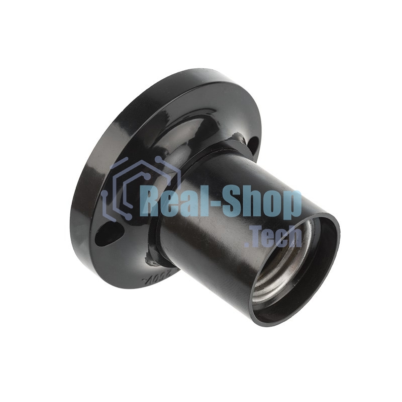 Патрон карболитовый Rexant потолочный Е27 черный c этикеткой