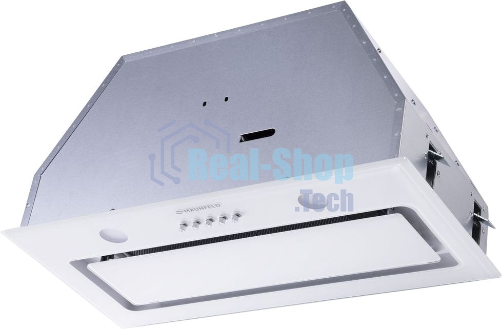 Вытяжка встраиваемая Maunfeld TRAPEZE 601GG белый, 60 см, 1150 куб. м/ч, 54 дБ