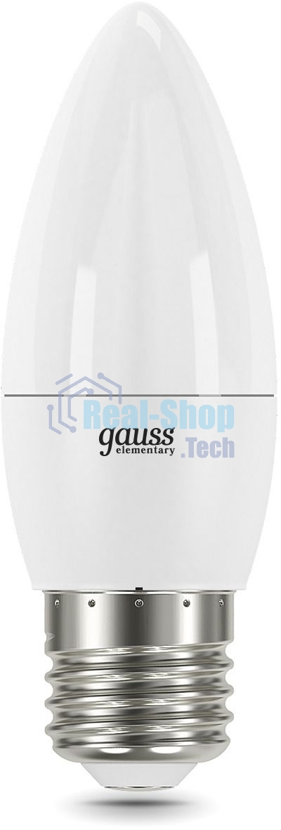Лампа светодиодная Gauss Elementary 30212 12Вт цок.: E27 свеча 220B 3000K св. свеч. белый теп. (упак.: 10 шт)