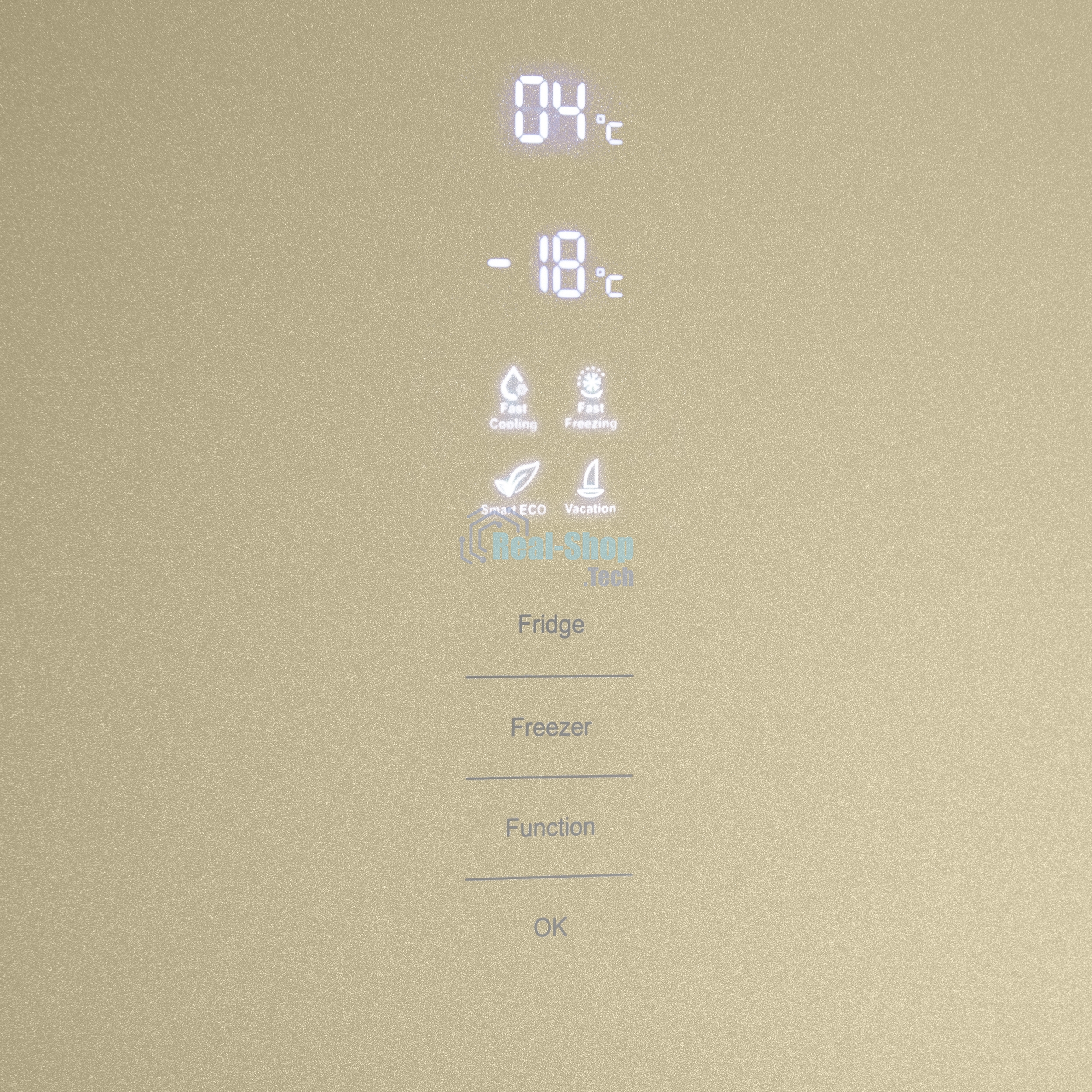 Холодильник Maunfeld MFF200NFBG бежевый двухкамерный 271/106л морозилка снизу, Total No Frost