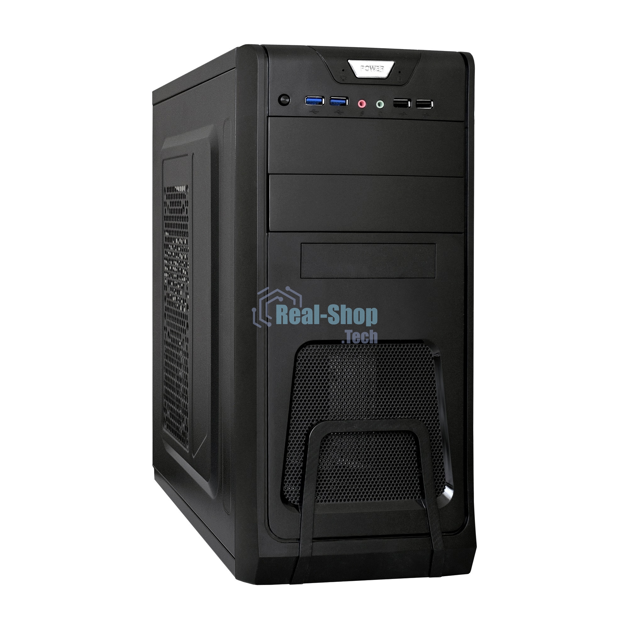Компьютерный корпус Miditower ExeGate CP-603 Black, ATX, (без БП), 2хUSB+2хUSB 3.0, Audio