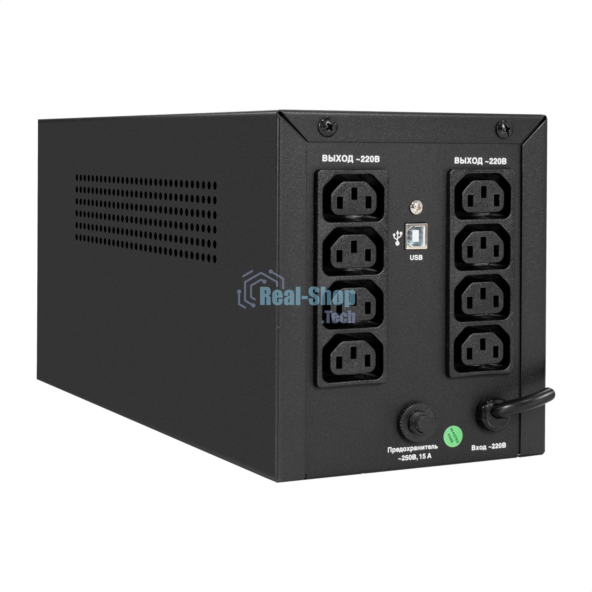 Источник бесперебойного питания ExeGate Smart LB-2200.LCD.AVR.8C13.USB (2200VA/1300W, цветной LCD, AVR, 8*C13, USB, батарея 12V 9Ah - 2 шт., металлический корпус, Black)