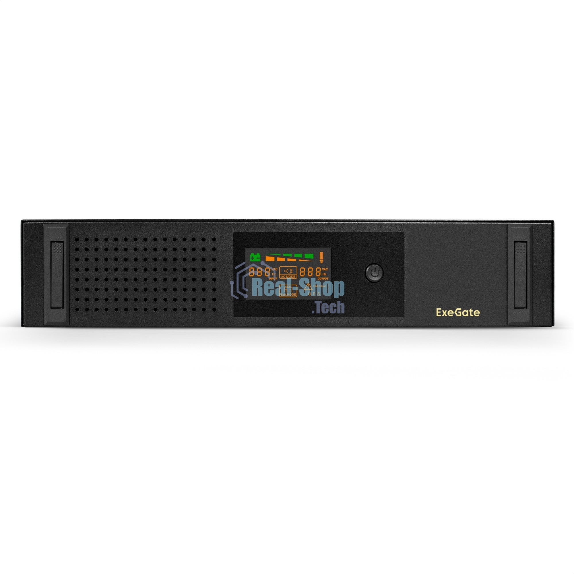ИБП ExeGate ServerRM UNL-850.LCD.AVR.2SH.3C13.USB.2U (850VA/510W, Color LCD, AVR, 2*Schuko+3*C13, USB, батарея 12V 9Ah, 2U, установка в стойку, Black)