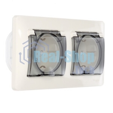 Розетка 2-ая с/з, со шторками, в сборе, IP44 GSL000247 Schneider Electric Glossa Бежевый