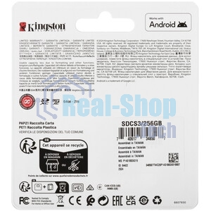 Флеш карта microSDXC 256Gb Kingston SDCS3/256Gb Canvas Select Plus + adapter