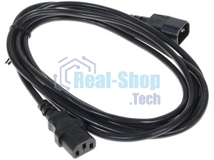 Кабель питания Cablexpert PC-189-VDE-R-1.8M, C13-С14, 3x0.75мм2, 10A, с заземлением, медь, 1.8м, красный, пакет
