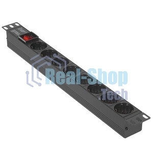 Блок розеток горизонтальный ExeGate ServerPro PDU-19H803 Al-8S-EU2-SW, 19