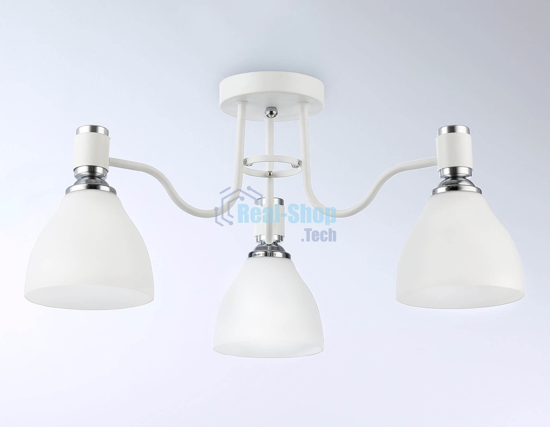 Светильник Ambrella light TR303302/3 WH/CH/FR белый/хром/белый матовый E27*3 max 60W D600*270
