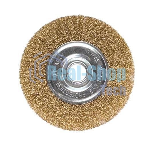 Кордщетка Matrix для ушм 125 мм посадка 22.2мм плоская латунированная витая проволока