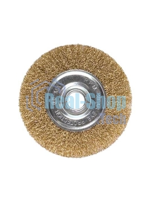 Кордщетка Matrix для ушм 125 мм посадка 22.2мм плоская латунированная витая проволока