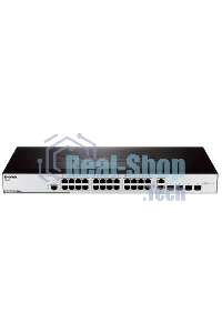 Коммутатор управляемый 2 уровня D-Link DES-3200-28/C1A с 24 портами 10/100BASE-T + 2 комбо-портами 1000Base-T/SFP