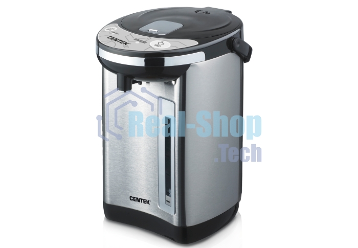 Термопот Centek CT-1084 (сталь) 6.0л, 750Вт, 2 способа подачи воды, двойная защита от перегрева