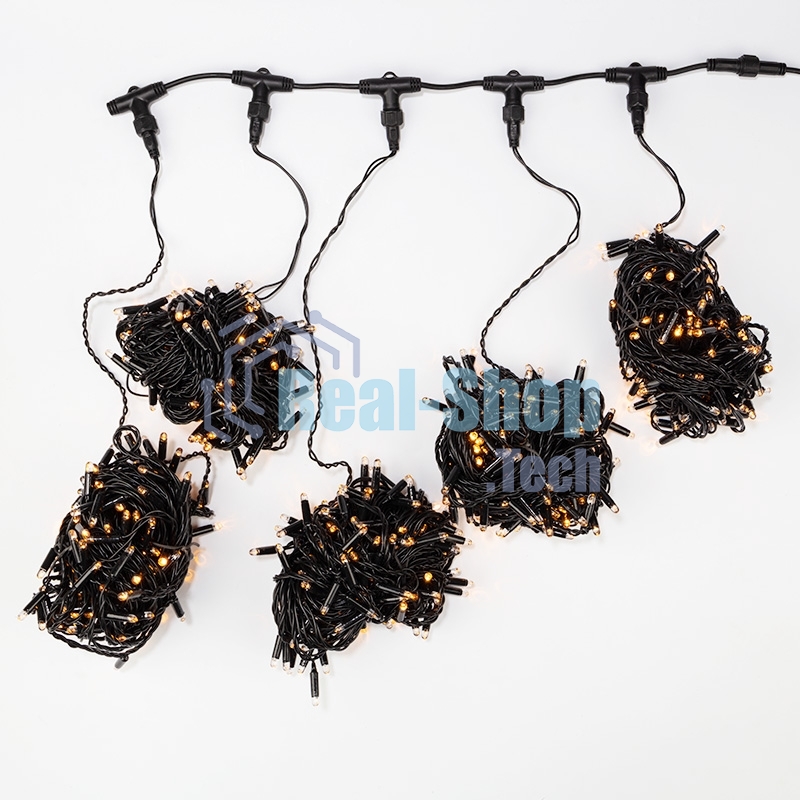 Гирлянда Neon-night LED ClipLight 24V, 5 нитей по 20 метров, цвет диодов желтый, Flashing (белый)