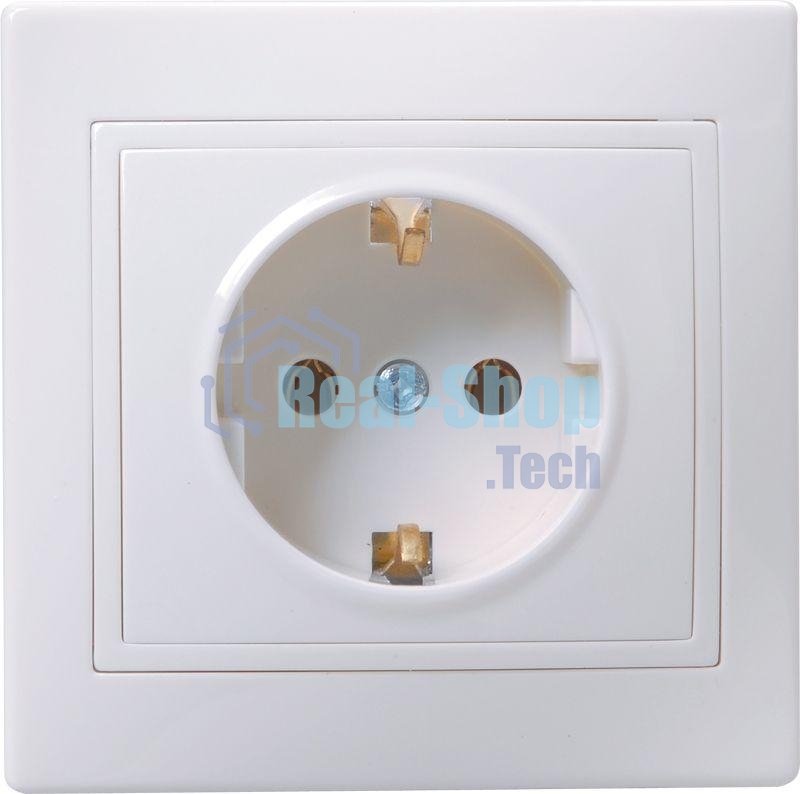 Розетка Iek ERK14-K01-16-DM РС10-3-КБ 1местн. c з/к без защ.штор. 16А КВАРТА (белый)