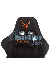 Кресло игровое Knight ARMOR черный, ромбик, эко.кожа, с подголовником, крестовина металл