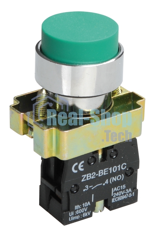 Кнопка управления IEK LAY5-BL31 без подсветки зеленая 1з