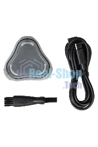 Электробритва Galaxy Line GL 4209, серебряный с черным, роторная, аккумуляторная, 5 Вт, Li-Ion аккумулятор емкостью 600 мА*ч, время непрерывной работы до 1,5 ч, ножи из нержавеющей стали, 3 независимые плавающие головки, возможность промывки бреющего блок