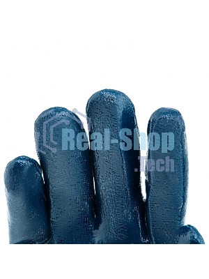 Перчатки трикотажные Сибртех с обливом из бутадиен-нитрильного каучука, манжет, M