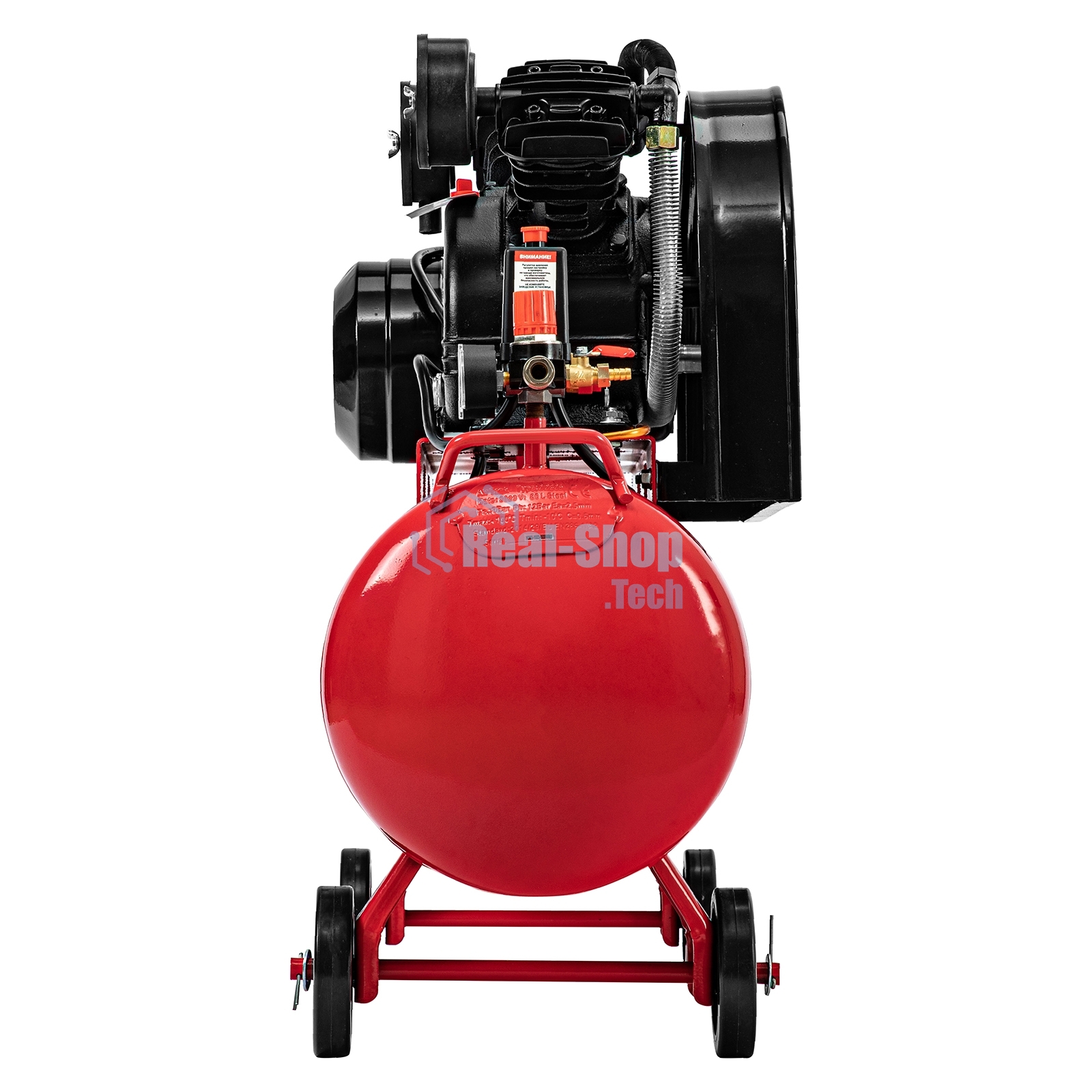 Компрессор воздушный МТХ КР2500/80 рем. привод, 2,5 кВт, 80 литров, 420 л/мин