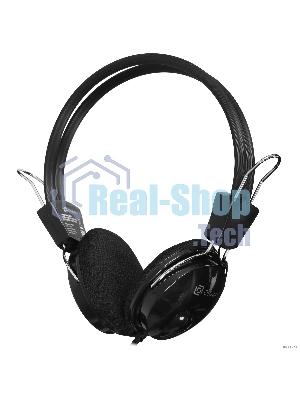 Проводные наушники Oklick HS-M200 черный, накладные, Jack 3.5 мм