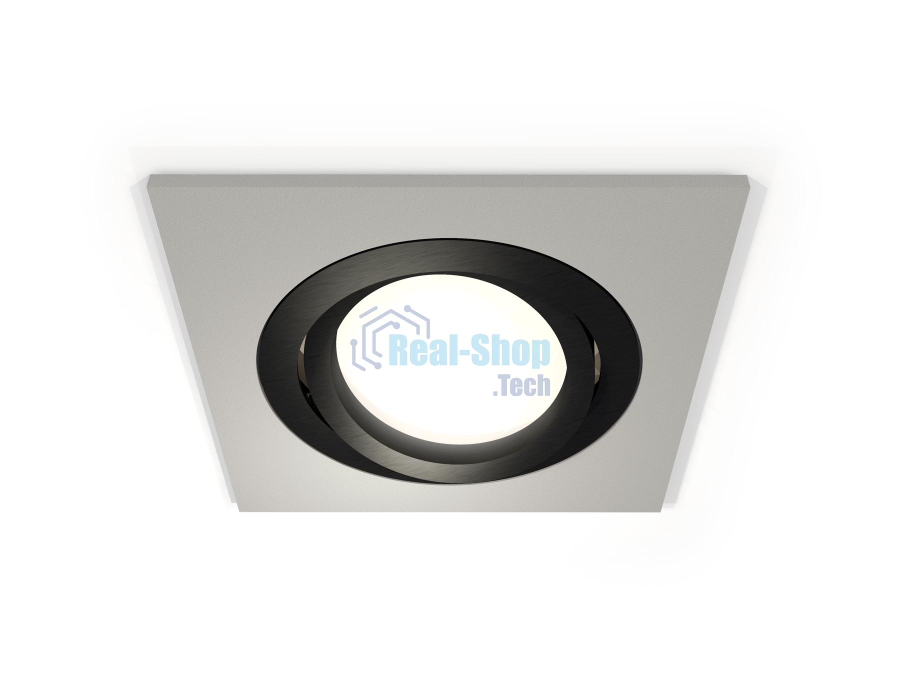 Комплект встраиваемого поворотного светильника Ambrella light XC7633081 SGR/PBK серый песок/черный полированный MR16 GU5.3 (C7623, N7002)
