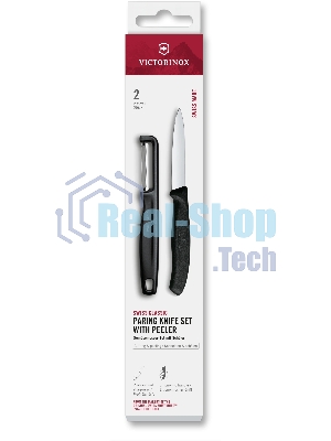 Набор нож/овощеч. Victorinox Swiss Classic 6.7113.21 компл.:2предм. черный европодвес