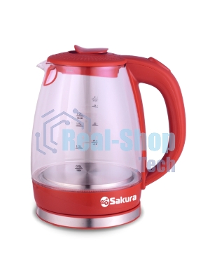 Чайник электрический Sakura SA-2717R 1.7 л, стекл подсв