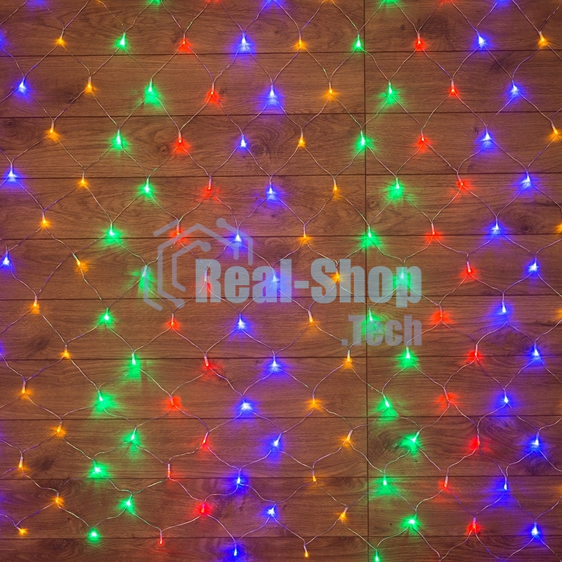 Гирлянда Neon-night Сеть с контроллером 1.5х1.5м 150 LED мульти. прозрачный провод 12Вт 220В IP20