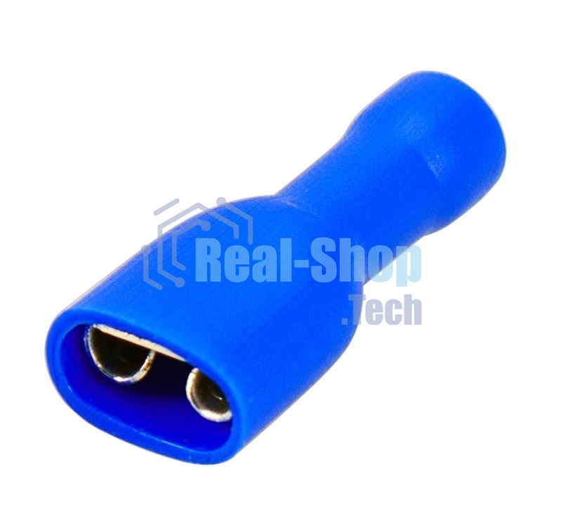 Клемма плоская Rexant, полностью изолированная гнездо - 7.4 мм, 1.5-2.5 мм², (РППи-м 2.5-(6.3)/FDFD2-250), в упак. 10 шт.