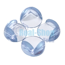 Прозрачные круглые накладки-протекторы для мебели (4.2x4.2x1.5 см). 4 шт.