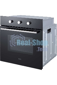 Духовой шкаф встраиваемый полноразмерный Evelux EO 620 B, 60 см, 8 режимов, 65л, черное стекло