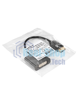 Кабель-переходник DisplayPort-DVI-D ExeGate EX-A-DPM-DVIF-0.15 (20M/29F, 0,15м, позолоченные контакты)