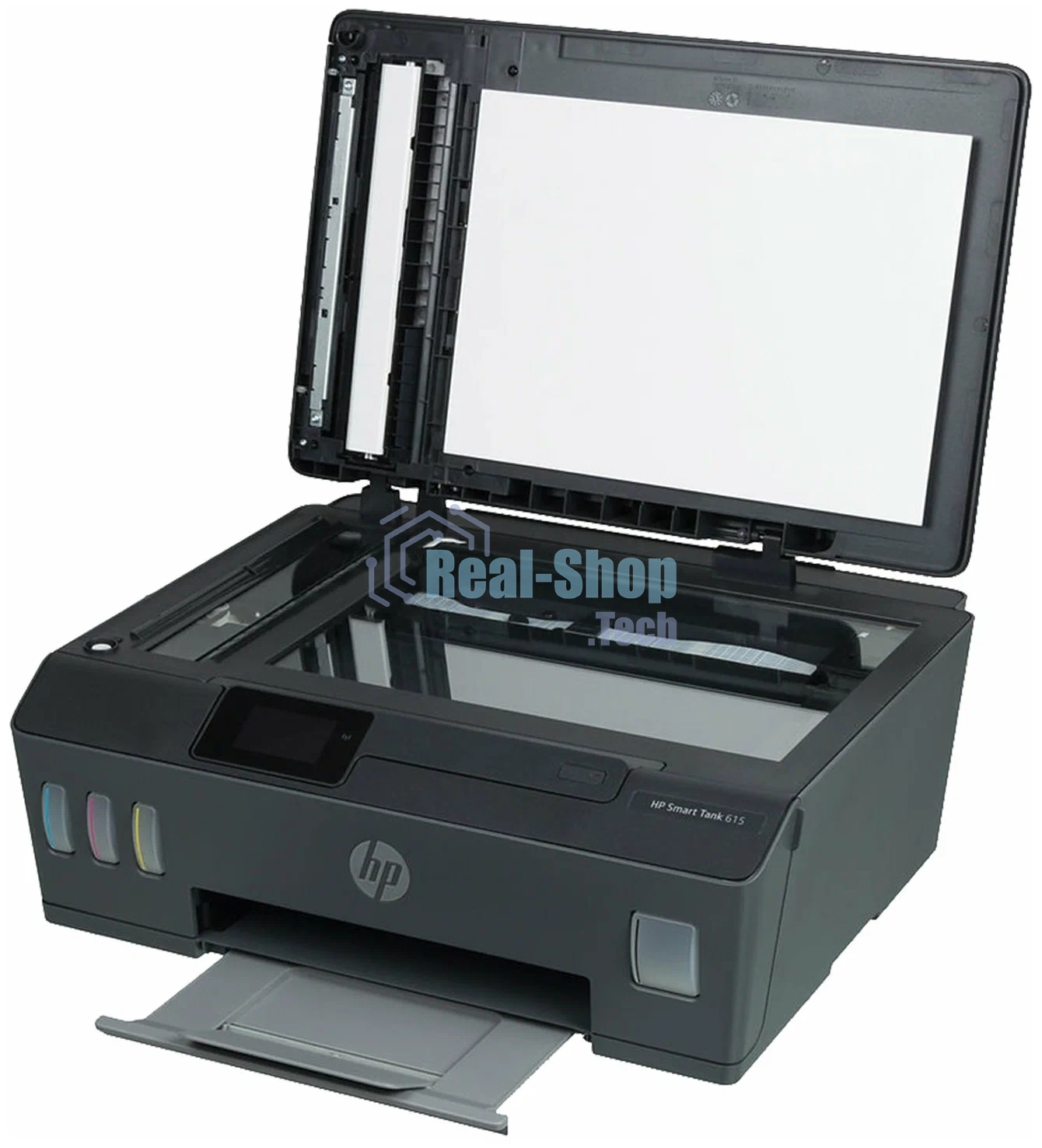 МФУ струйное HP Smart Tank 615 AiO (Y0F71A), A4, цветной, печ. до 22 стр/мин. (ч/б) до 16 стр/мин. (цвет), скан. до 5 стр/мин. (ч/б) 3 стр/мин. (цвет), 1200 x 1200 dpi (ч/б печать, скан.) 1200 x 4800 dpi (печать цвет), USB, Wi-Fi, BlueTooth, Air Print, Mopria