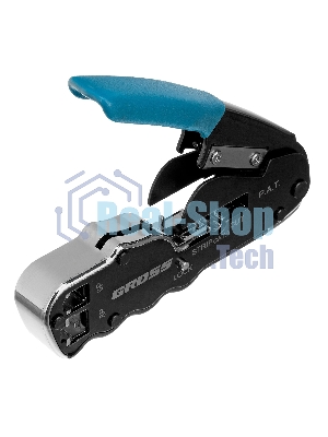 Клещи для обжима телефонных и компьютерных клемм Gross RJ45, 8P и RJ11/12, 6P, компакт., CAT5