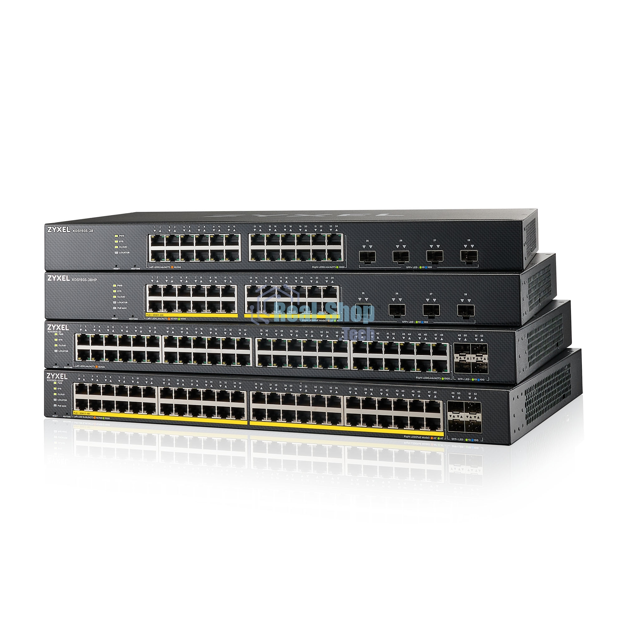 Коммутатор Smart L3 Lite PoE+ Zyxel NebulaFlex XGS1935-28HP, rack 19