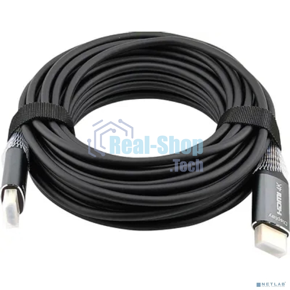 Кабель аудио-видео Cactus CS-HDMI-AOC-2-10 HDMI (m)/HDMI (m) 10м. позолоч.конт. черный