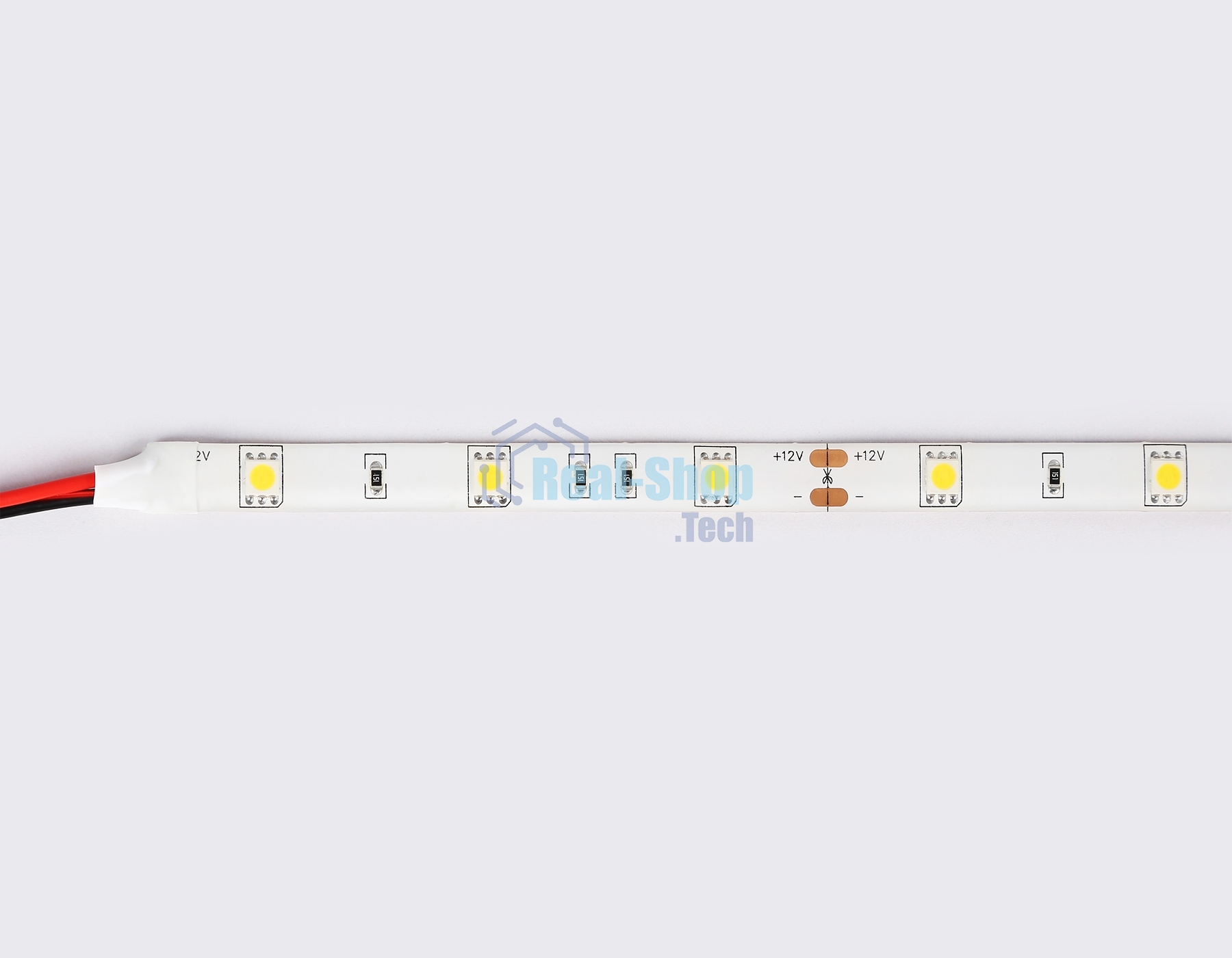 Светодиодная лента Ambrella light GS1901 5050 30Led/ 7.2W m/ 12V IP65 3000K/ 5000*10*2.87mm (2 конт.)