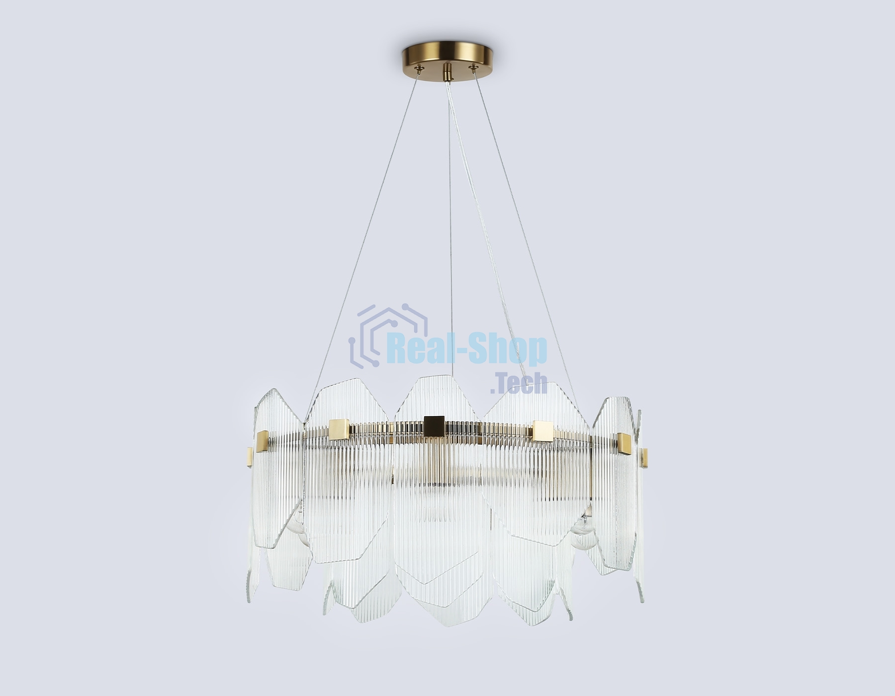 Светильник Ambrella light LH31251/6 BS/CL латунь/прозрачный E14*6 max 40W D510*270