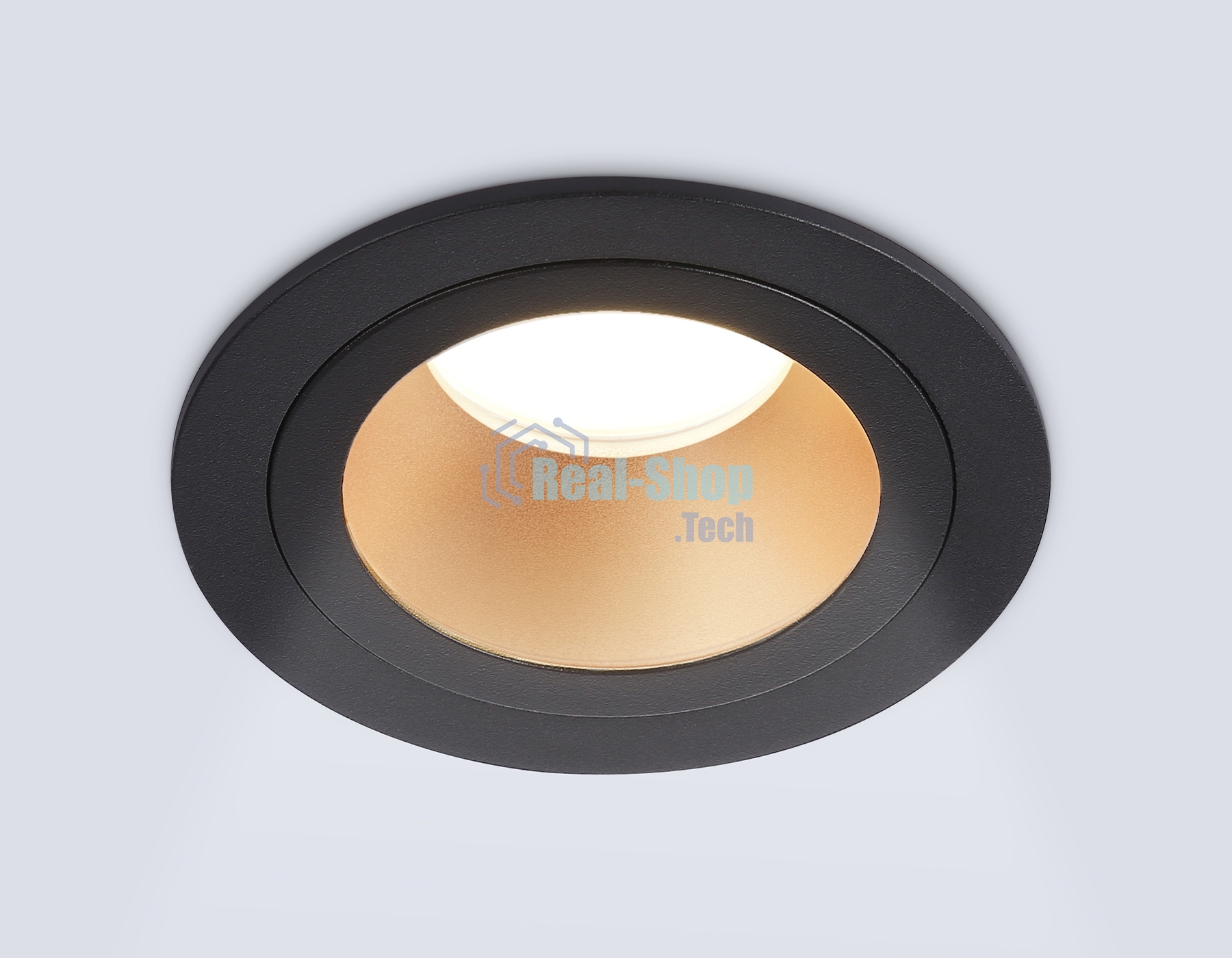 Встраиваемый точечный светильник Ambrella light TN102825 BK/GD черный/золото GU5.3 D92*50