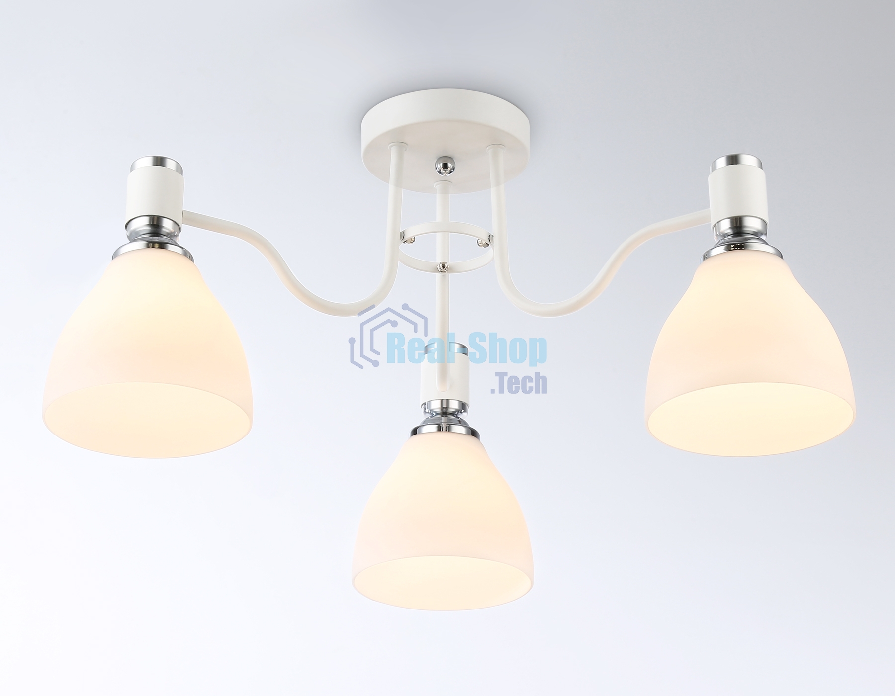 Светильник Ambrella light TR303302/3 WH/CH/FR белый/хром/белый матовый E27*3 max 60W D600*270