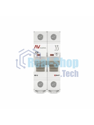 Выключатель автоматический Averes AV-6 2P 6A (C) 6kA