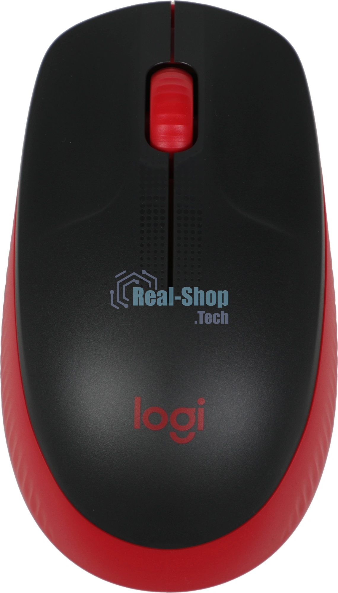 Мышь беспроводная Logitech M190 черный/красный, 1000 dpi, радиоканал, USB, кнопки - 3