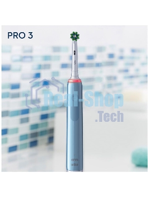 Электрическая зубная щетка Oral-B Pro 3/D505.513.3 CrossAction голубой