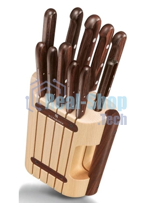 Набор ножей кухонных Victorinox Wood (5.1150.11) компл.: 11 шт с подставкой дерево подар.коробка