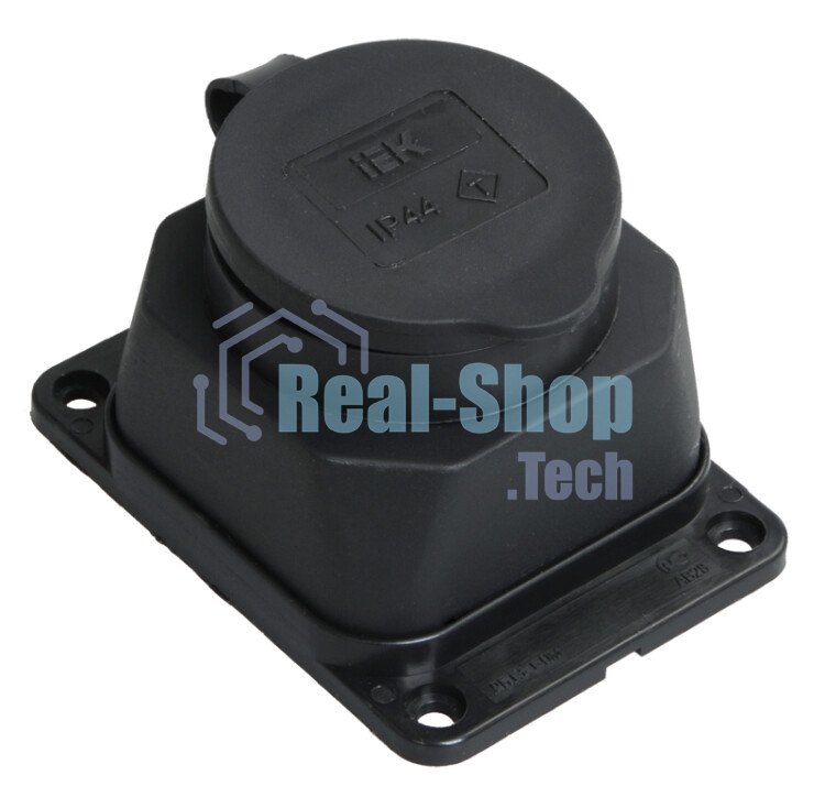 Розетка кабельная наружной установки IР44 16А 2Р+E каучук ОМЕГА IEK PKR11-016-2-K02
