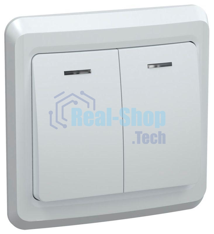 Выключатель 2-кл. СП Вега 10А IP20 ВС10-2-1-ВБ с индик. белый ИЭК EVV21-K01-10-DM