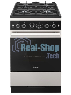 Плита газовая Gefest 5500-02 0069 серебристый/черный, конфорок 4 шт, духовка 52 л, 50 см x 85 см x 58.5 см