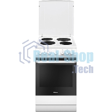 Плита электрическая Hansa FCEW54109 белый, конфорок 4 шт, духовка 65 л, 50 см x 85 см x 60 см