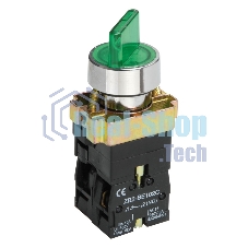 Переключатель LAY5-BK2365 на 2 полож. зел. ИЭК BSW90-BK-2-K06